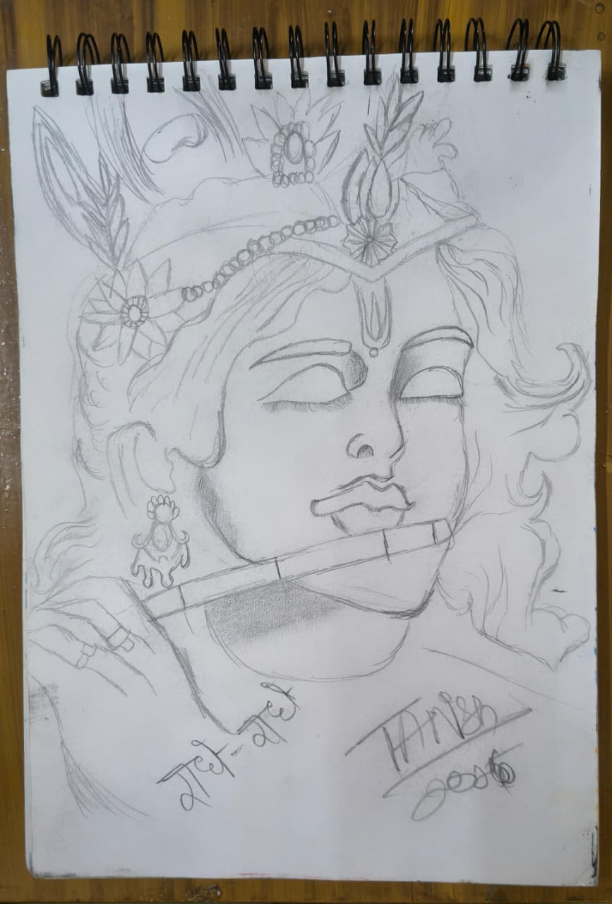 God Portrait by Tanish khurana(6-E).